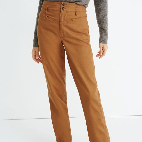 Madewell | Tapered Pants: Pieced Yoke Edition Straight Leg in Size 25 - Picture 2 of 10